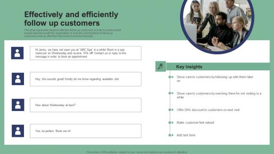 Effectively And Efficiently Follow Up Customers Text Message Marketing Strategies Slides Pdf