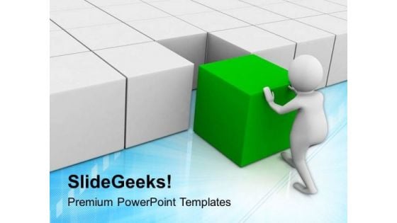 Efforts To Assemble The Cubes Business Concept PowerPoint Templates Ppt Backgrounds For Slides 0813