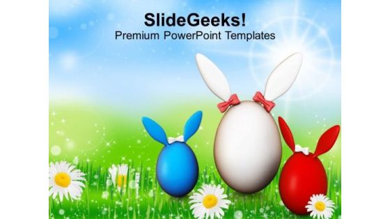 Eggs And Bunnies Are Symbols Of Easter Festival PowerPoint Templates Ppt Backgrounds For Slides 0313