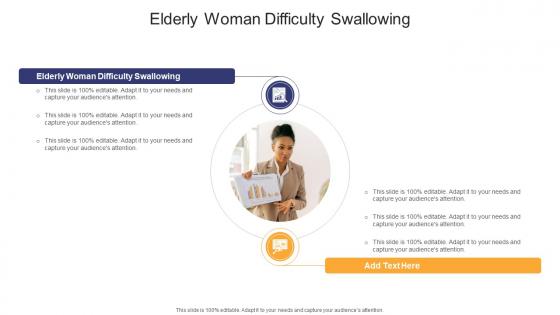 Elderly Woman Difficulty Swallowing In Powerpoint And Google Slides Cpb