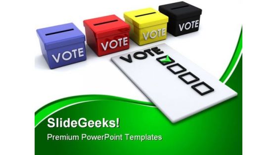 Election Ballot Box Government PowerPoint Themes And PowerPoint Slides 0311