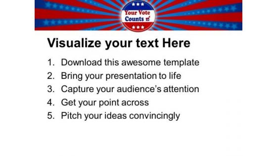 Election Buttons Americana PowerPoint Templates And PowerPoint Themes 0812