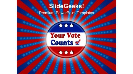 Election Buttons Americana PowerPoint Templates And PowerPoint Themes 0812