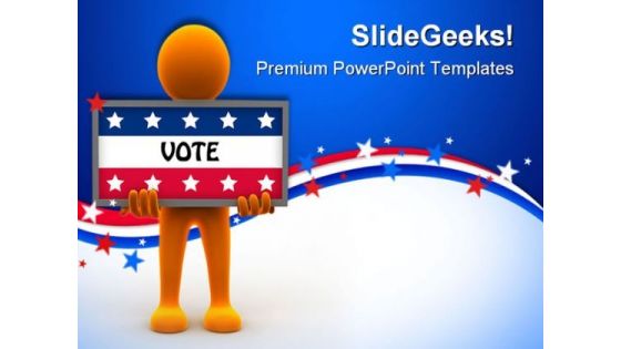 Election Time Americana PowerPoint Themes And PowerPoint Slides 0511