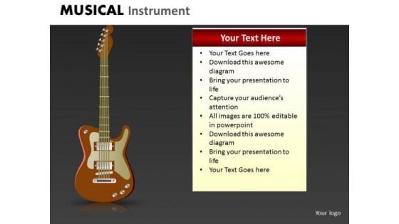 Electric Guitar PowerPoint Template Ppt Slide With Electric Guitar