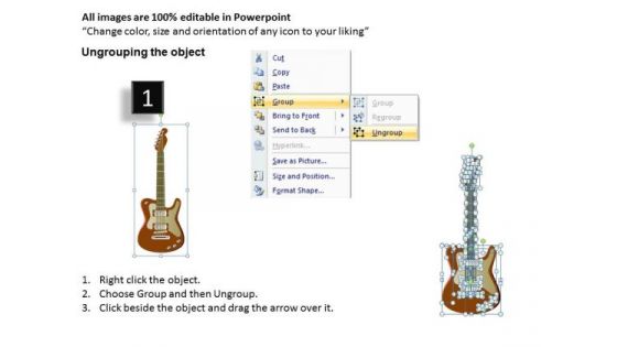 Electric Guitar PowerPoint Template Ppt Slide With Electric Guitar