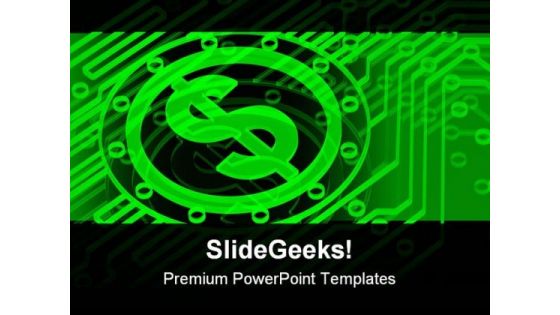 Electronic Circuit With Dollar Computer PowerPoint Background And Template 1210 Electronic Circuit With Dollar Computer PowerPoint Background And Template 1210