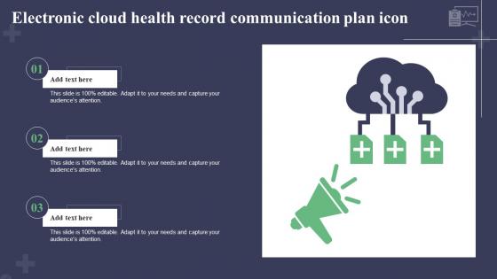 Electronic Cloud Health Record Communication Plan Icon Sample Pdf