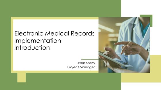 Electronic Medical Records Implementation Introduction PPT Slides AT