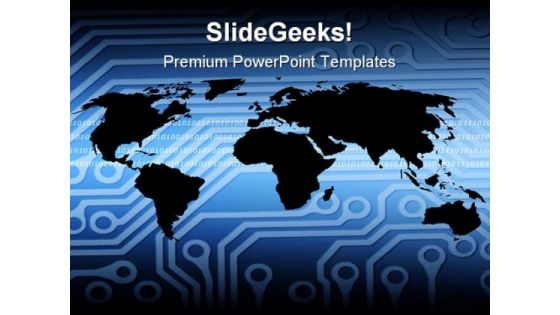 Electronic World Technology PowerPoint Templates And PowerPoint Backgrounds 0611