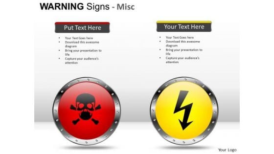 Electroshock Warning Signs PowerPoint Slides And Ppt Diagram Templates