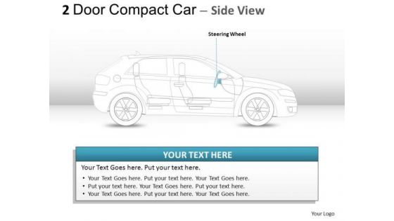 Elegance 2 Door Gray Car Side PowerPoint Slides And Ppt Diagram Templates