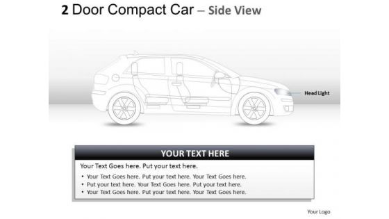 Elegance Expensive 2 Door Gray Car Side PowerPoint Slides And Ppt Diagram Templates