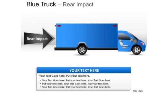 Element Blue Truck Side View PowerPoint Slides And Ppt Diagram Templates