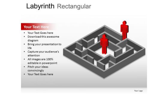 Element Labyrinth Rectangular PowerPoint Slides And Ppt Diagram Templates