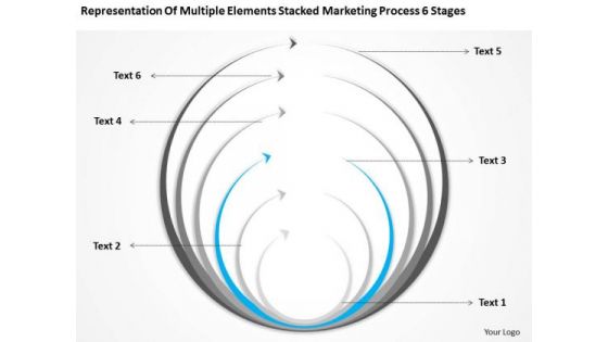 Elements Stacked Marketing Process 6 Stages Ppt Non Profit Business Plan PowerPoint Templates