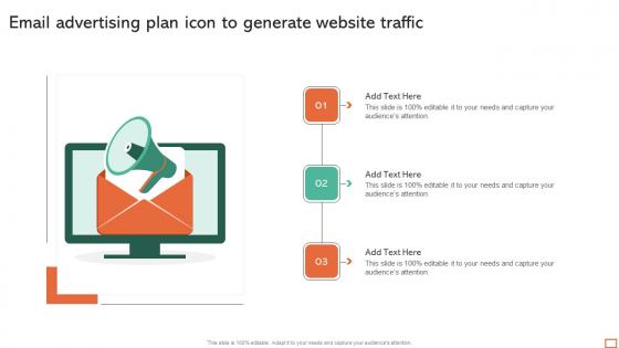 Email Advertising Plan Icon To Generate Website Traffic Mockup Pdf