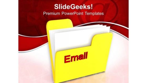 Email Folder Of Business Finance PowerPoint Templates And PowerPoint Themes 0912