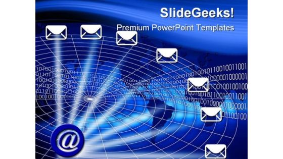 Email Illustration Internet PowerPoint Themes And PowerPoint Slides 0511