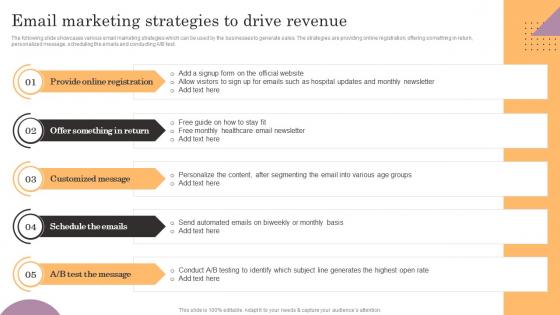 Email Marketing Strategies To Drive Revenue General Management Template Pdf