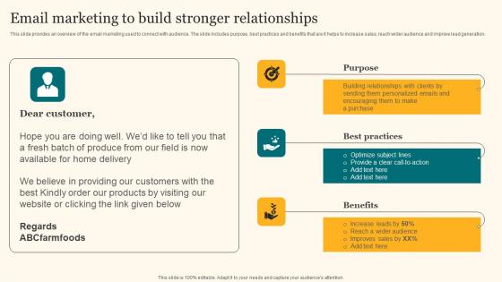Email Marketing To Build Stronger Relationships Agricultural Product Promotion Sample Pdf Email Marketing To Build Stronger Relationships Agricultural Product Promotion Sample Pdf