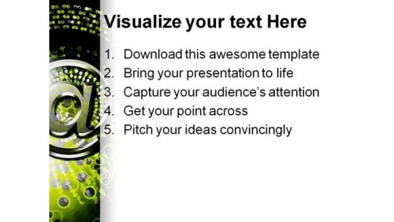 Email Spiral Background PowerPoint Template 0910