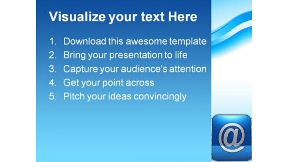 Email Symbol Communication PowerPoint Template 0810