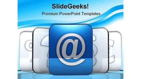 Email Symbol Communication PowerPoint Template 0810