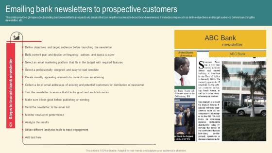 Emailing Bank Newsletters Marketing Plan For Boosting Client Retention In Retail Banking Demonstration Pdf