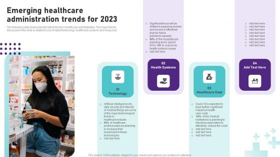 Emerging Healthcare Administration Trends For 2023 Operational Areas Healthcare Diagrams PDF