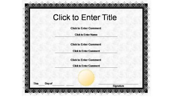 Employee Award Certificate PowerPoint Templates