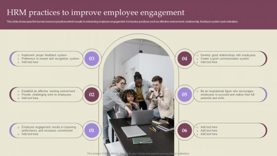 Employee Involvement Tactics HRM Practices To Improve Employee Engagement Microsoft Pdf