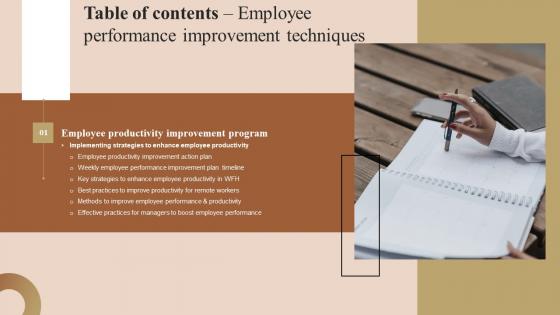 Employee Performance Improvement Techniques Table Of Contents Introduction Pdf