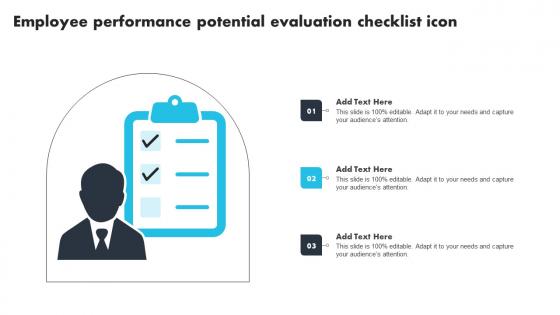 Employee Performance Potential Evaluation Checklist Icon Professional Pdf