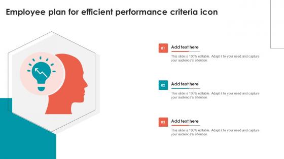 Employee Plan For Efficient Performance Criteria Icon Pictures Pdf