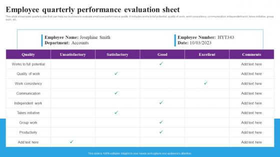 Employee Quarterly Performance Strategic Approaches To Streamline Rules Pdf