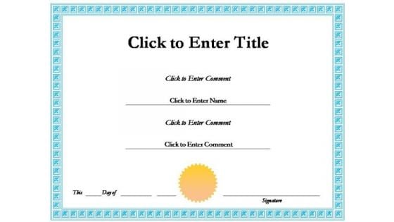 Employee Success Certificate PowerPoint Templates Employee Success Certificate PowerPoint Templates