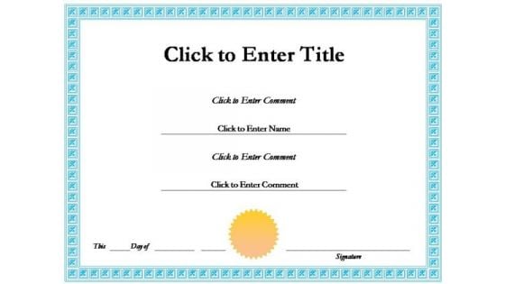 Employee Success Certificate PowerPoint Templates