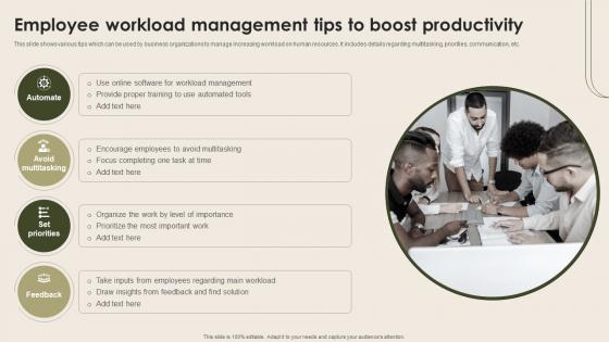 Employee Workload Management Tips To Boost Nurturing Positive Work Culture Template Pdf