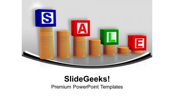 End Season Sale On Stack Of Coins PowerPoint Templates Ppt Backgrounds For Slides 0313