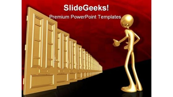 Endless Doors Business PowerPoint Themes And PowerPoint Slides 0811