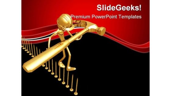 Endless Nail Balance Business PowerPoint Themes And PowerPoint Slides 0811