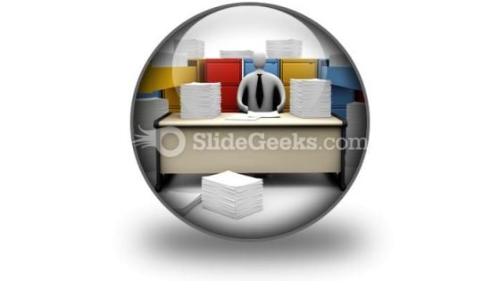 Endless Paper Work PowerPoint Icon C