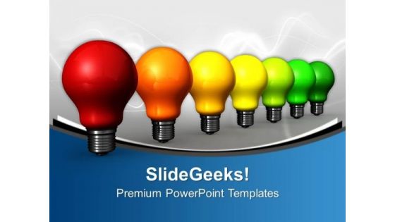 Energy Efficiency Concept With Light Bulbs PowerPoint Templates Ppt Backgrounds For Slides 0113