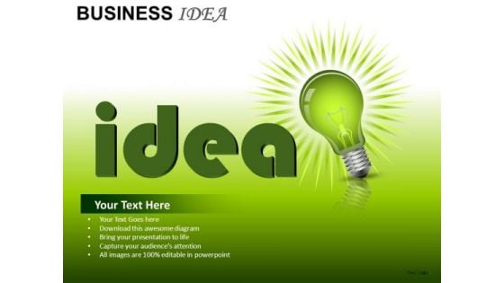 Energy Green Idea PowerPoint Slides And Ppt Diagram Templates