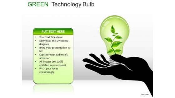 Energy Green Technology Bulb PowerPoint Slides And Ppt Diagram Templates