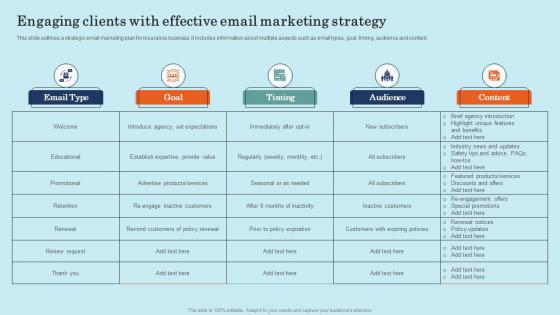 Engaging Clients With Effective Email Marketing Effective General Insurance Marketing Infographics Pdf