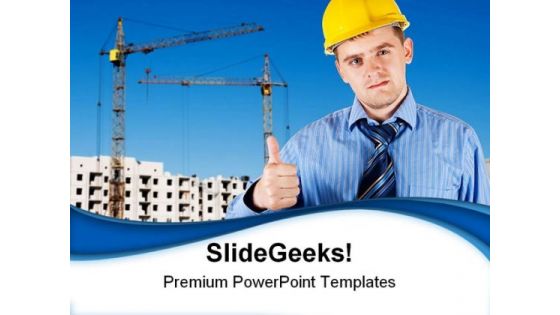 Engineer Construction PowerPoint Templates And PowerPoint Backgrounds 0411