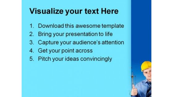 Engineer Construction PowerPoint Themes And PowerPoint Slides 0411
