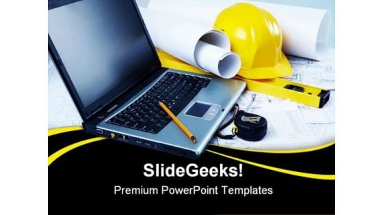 Engineering Place Construction PowerPoint Themes And PowerPoint Slides 0411